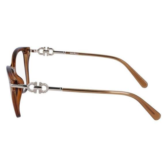 New Salvatore Ferragamo SF-2937R 261 Crystal Caramel Eyeglasses 54/15/140